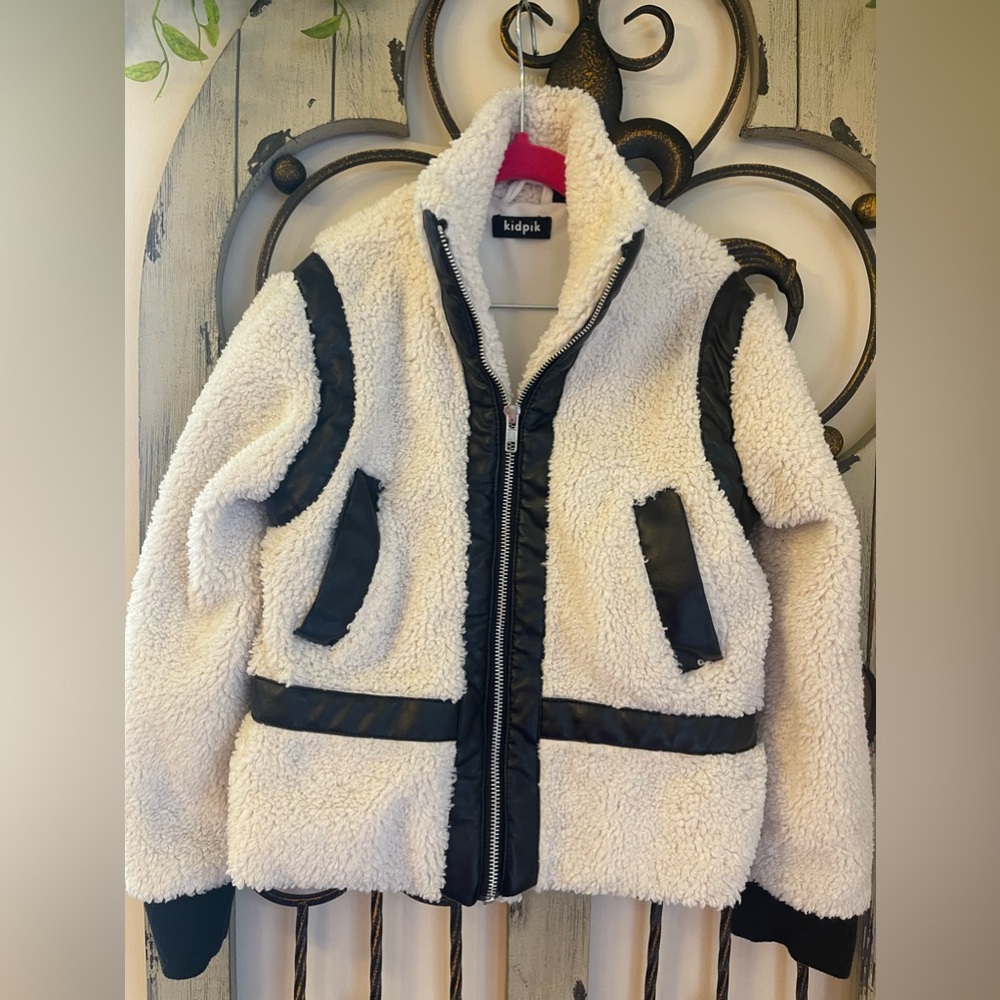 Kidpik faux Sherpa girls jacket